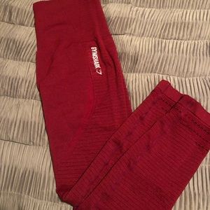 Gymshark Seamless Leggings- Red Beet